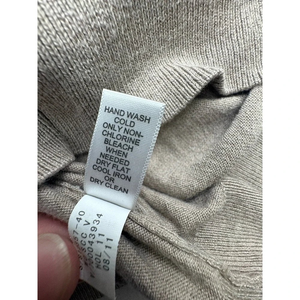 Banana Republic Beige Silk Cashmere Blend V Neck Pullover Sweater Men Size Large